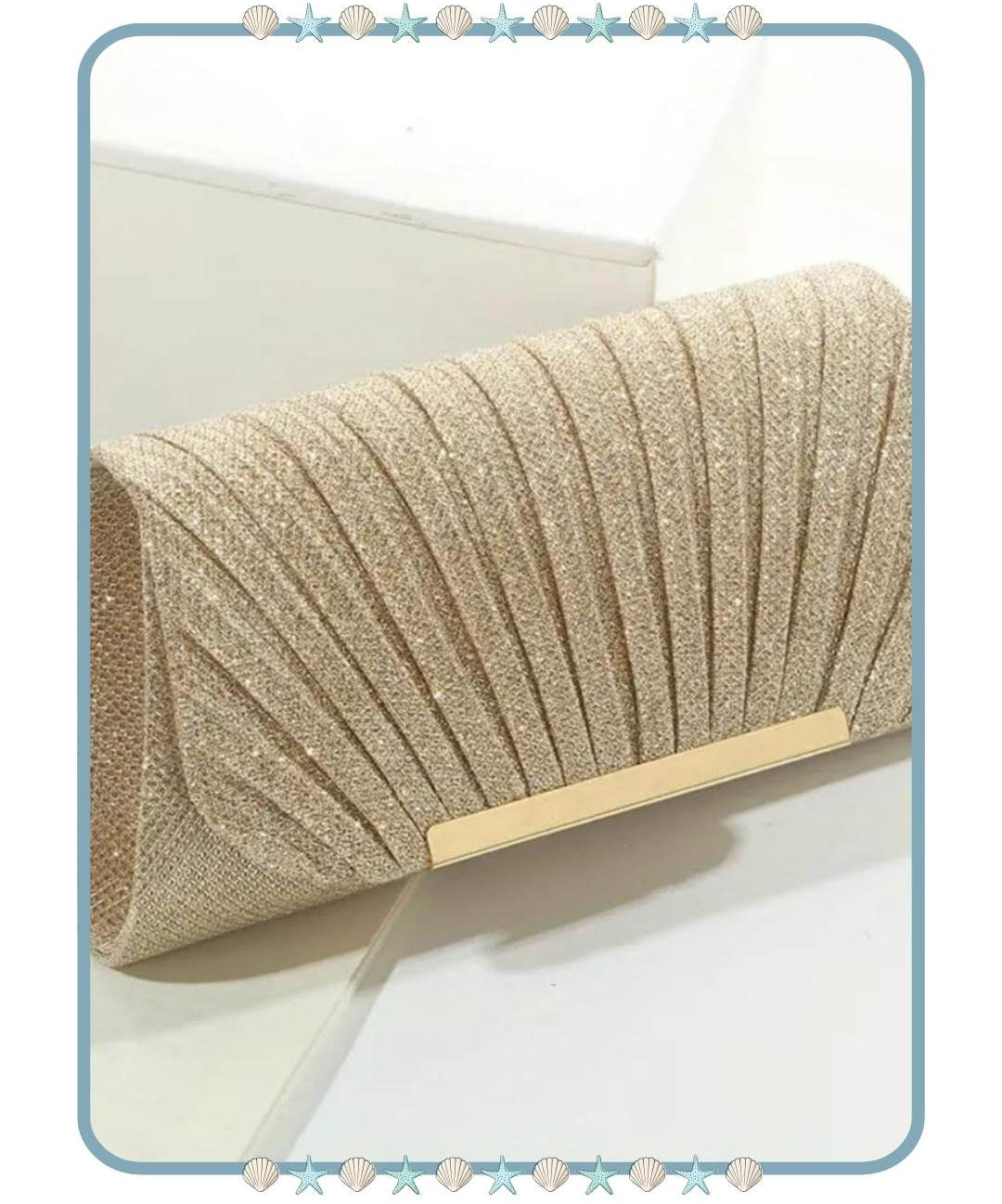 Clutch de Mujer Dorado con Destellos