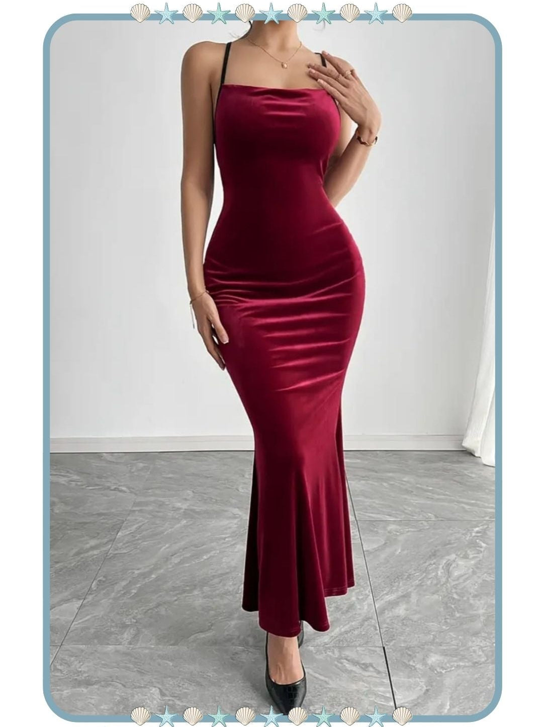Vestido de Mujer Elegante Vinotinto