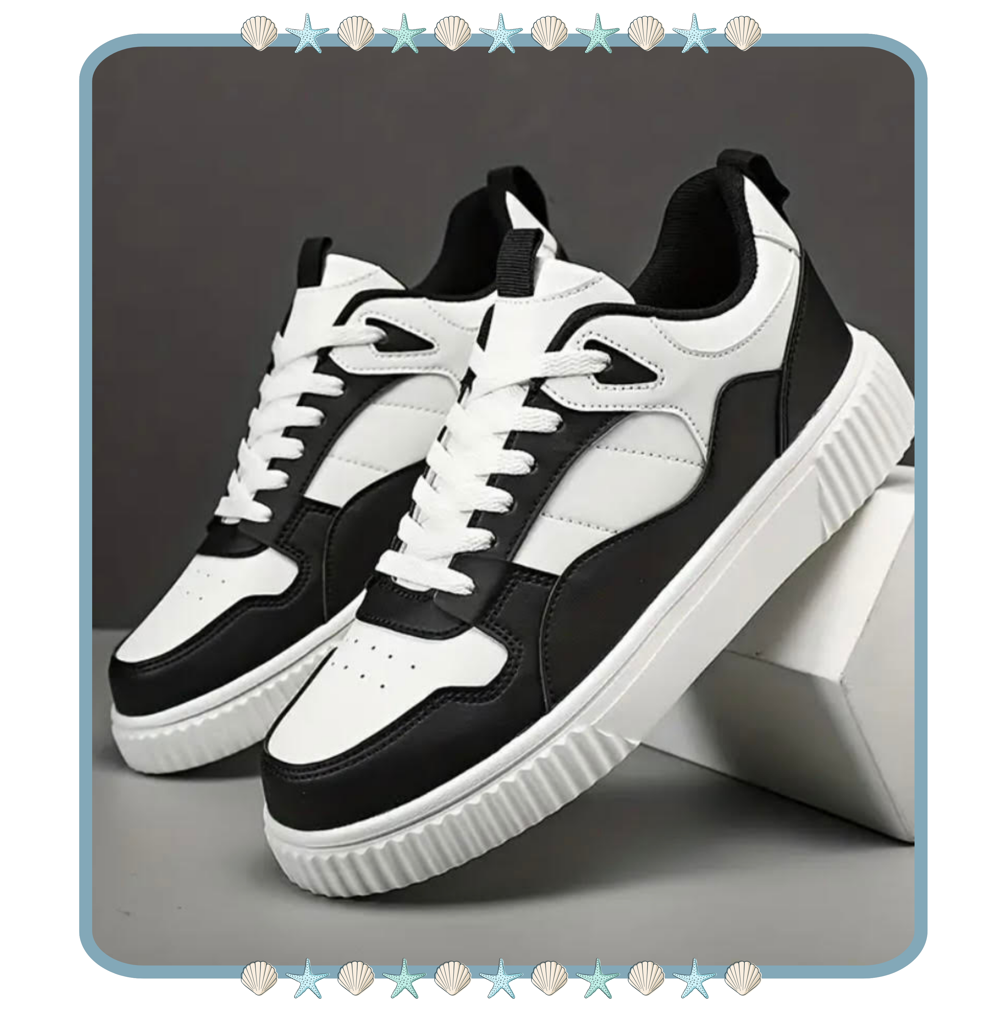 Tenis Blanco con Negro de Hombre