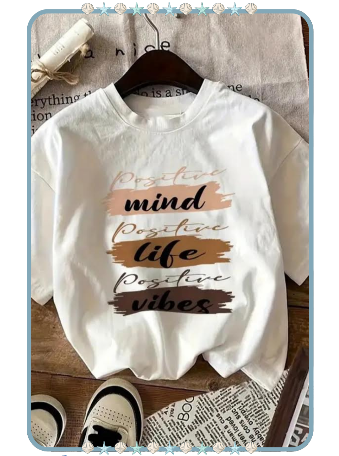 Camiseta para Mujer con Diseño en Tonos Café