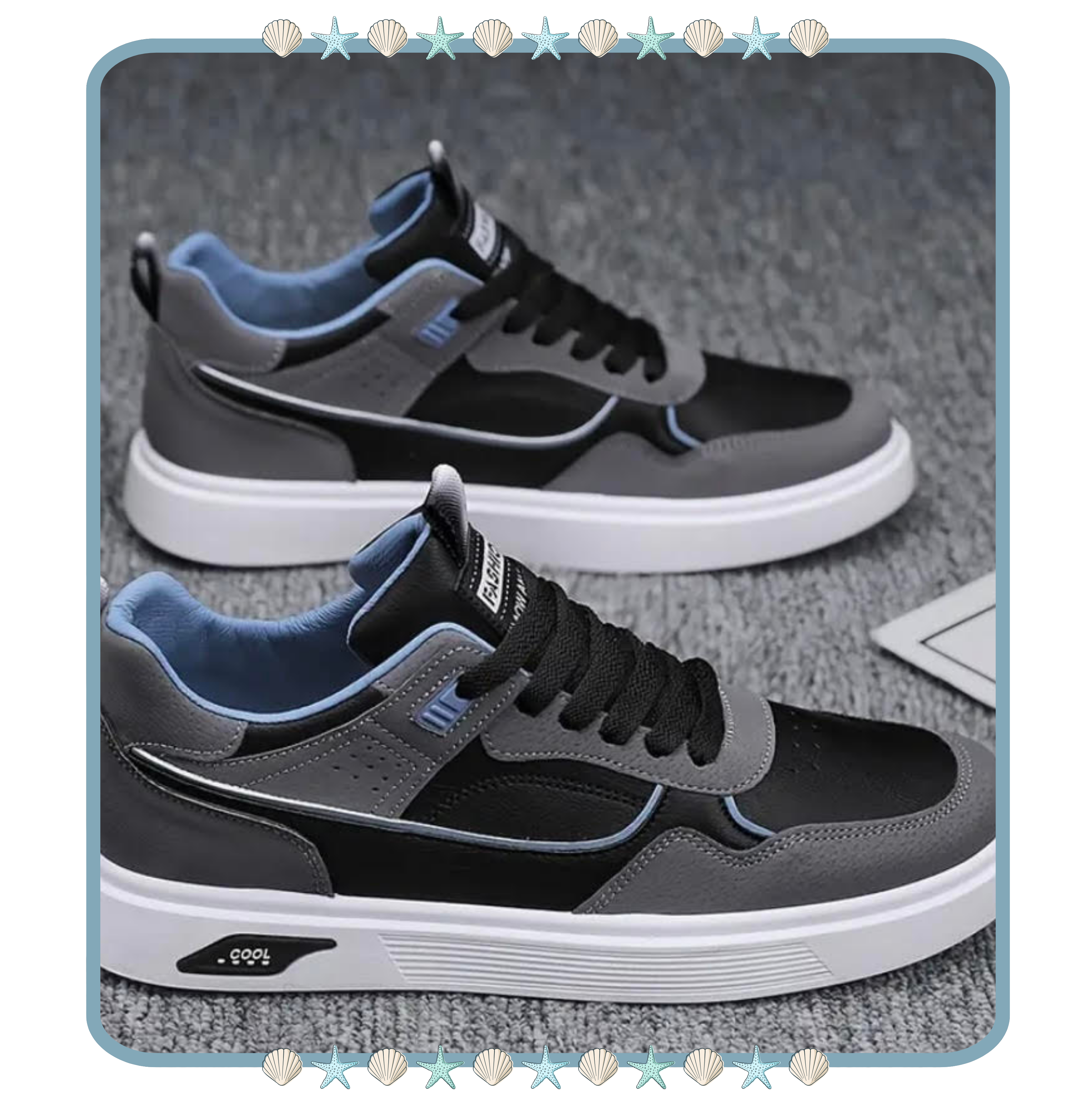 Tenis de Hombre Color Negro con Gris