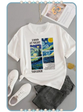 Camiseta para Mujer con Diseño de Van Gogh