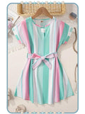 Vestido de Niña a Rayas Multicolor