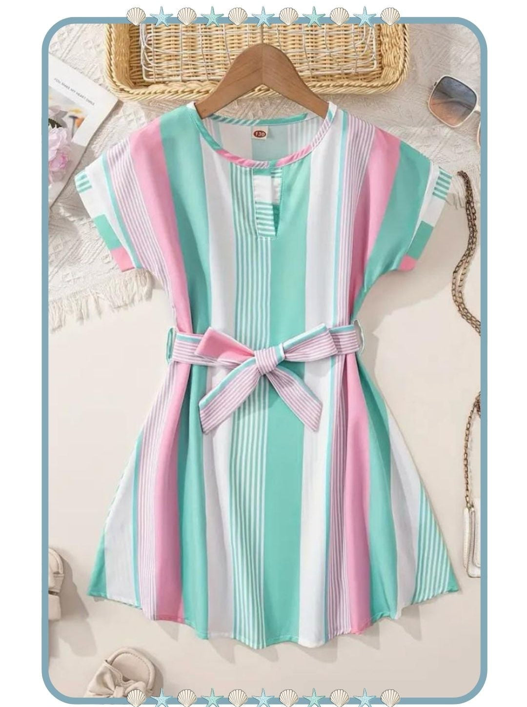 Vestido de Niña a Rayas Multicolor