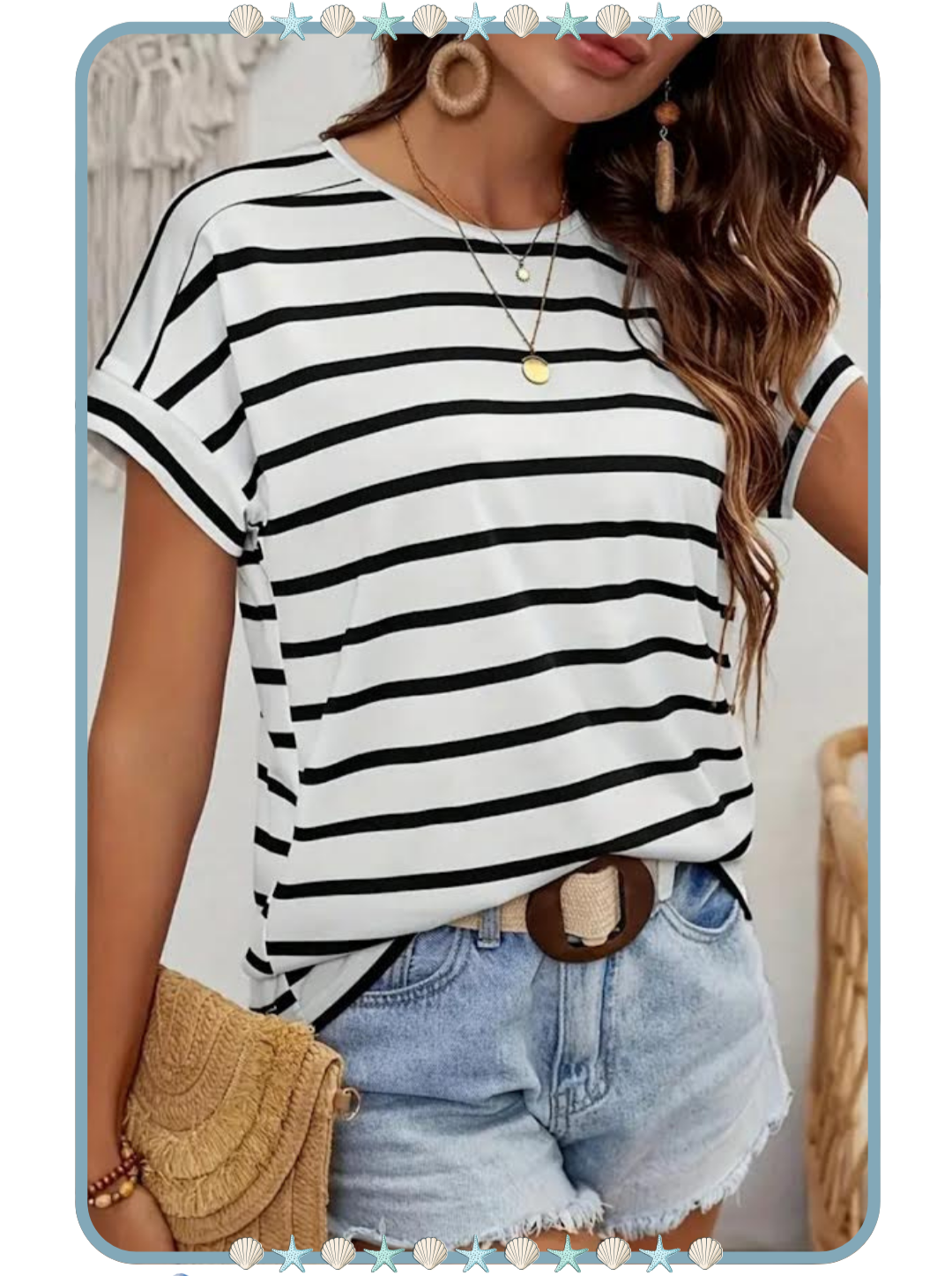 Camiseta para Mujer con Diseño a Rayas