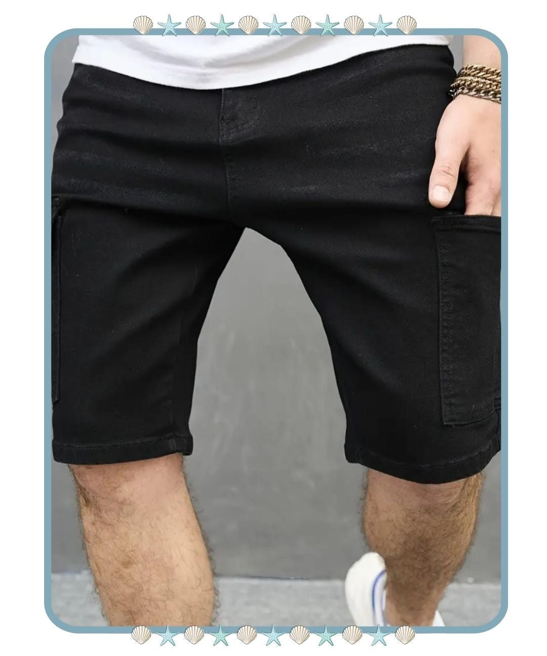Short Cargo Negro de Hombre