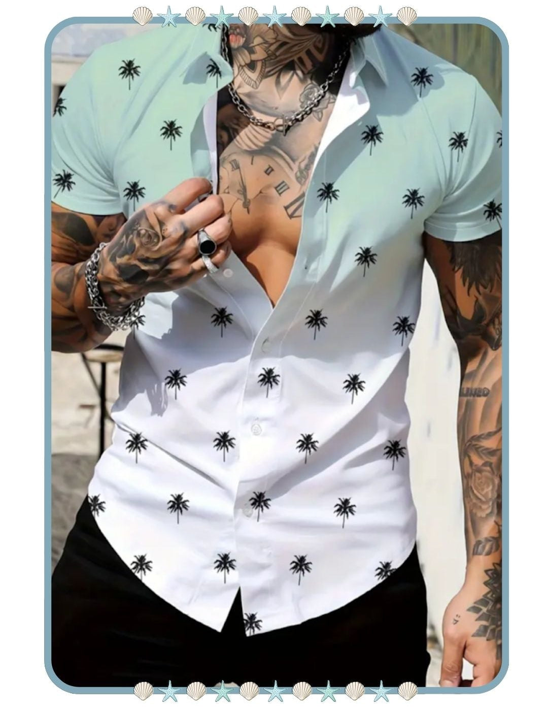 Camisa de Hombre Palmeras