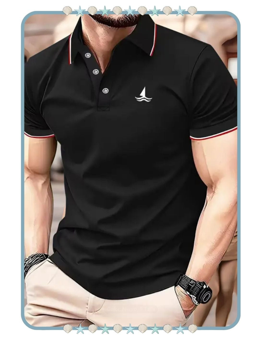 Polo de Hombre Color Negro