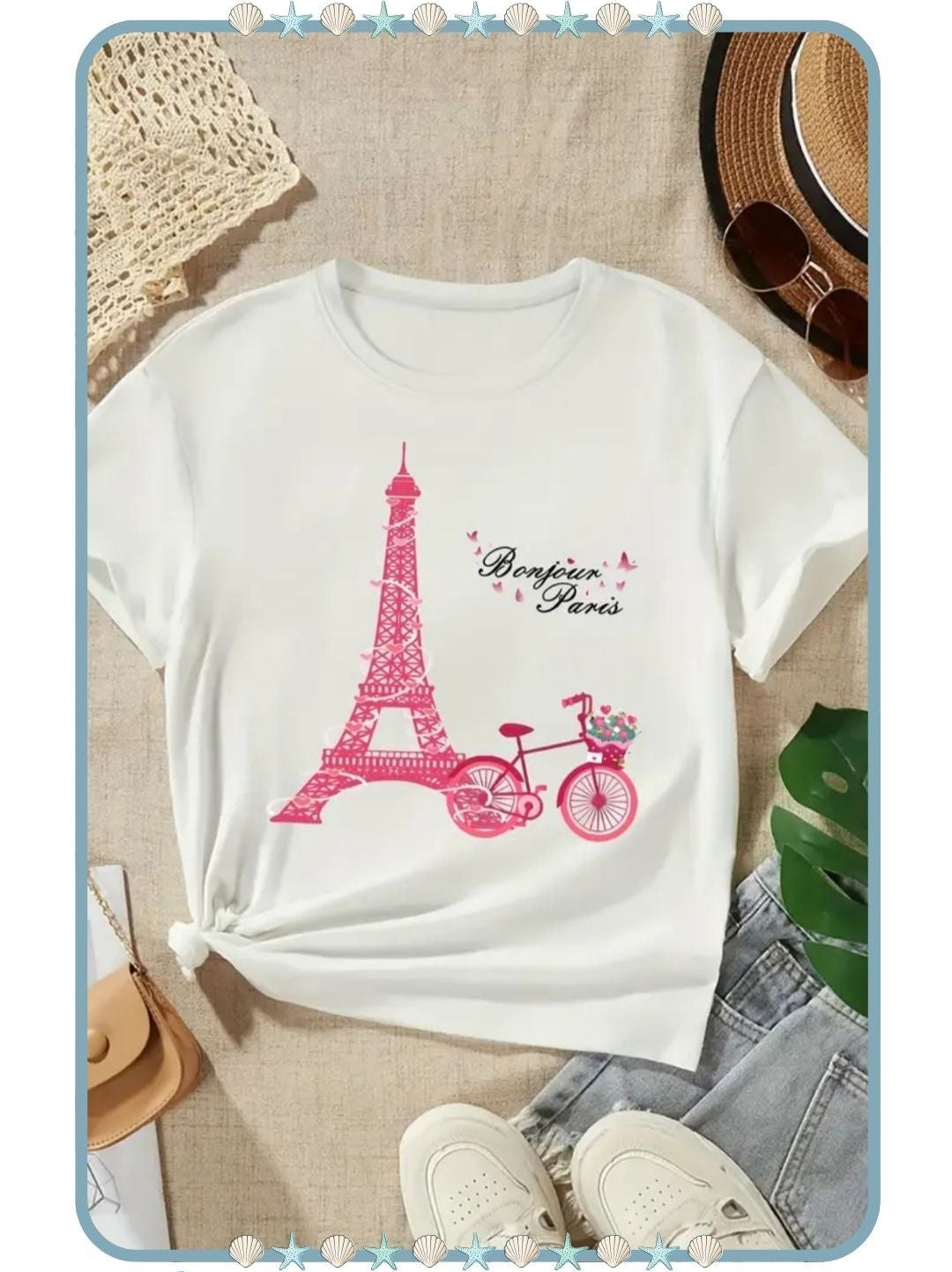 Camisa de Niña Blanca Bonjour Paris