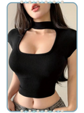 Top para Mujer con Escote Cuadrado y Cuello Alto