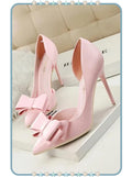 Tacones de Mujer Rosados con Moño